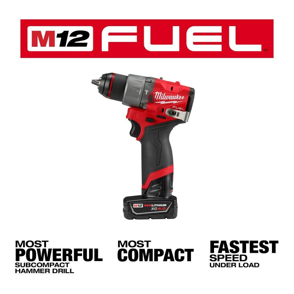 Milwaukee M12 Fuel 1/2Inch Hammer Drill/driver Kit