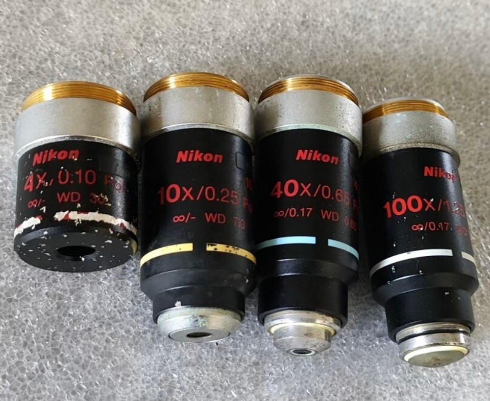 Nikon polarizing microscope objective set Infinity objective lens