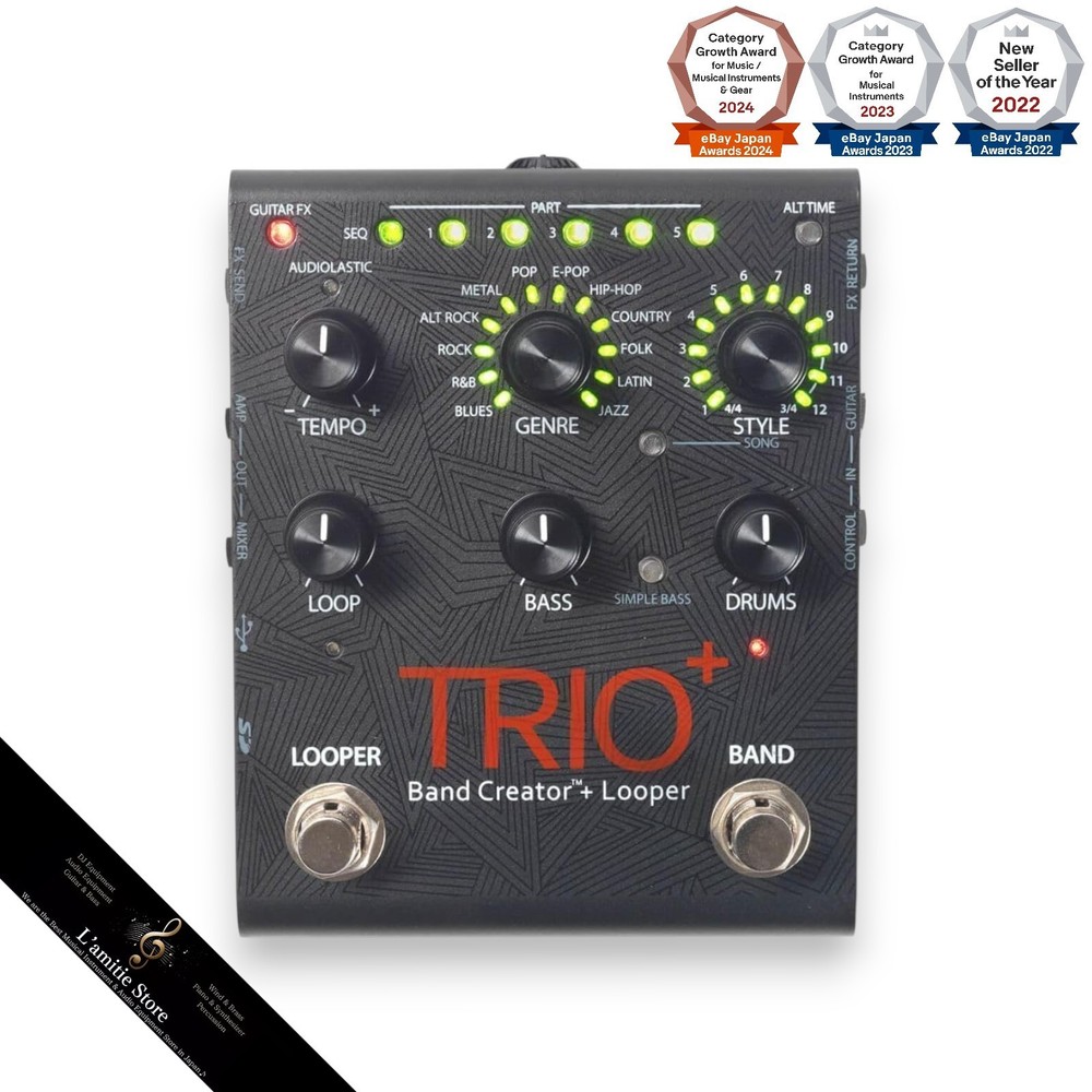 DigiTech TRIO+ Band Creator and Looper Pedal MicroSD Creator+ TRIO + Plus Tested