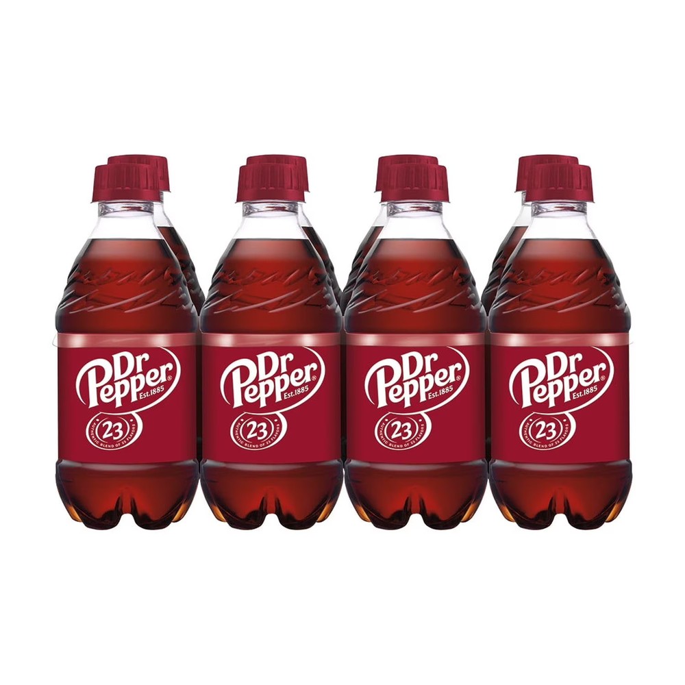 8 Pack Dr Pepper Soda Bottles 12 oz