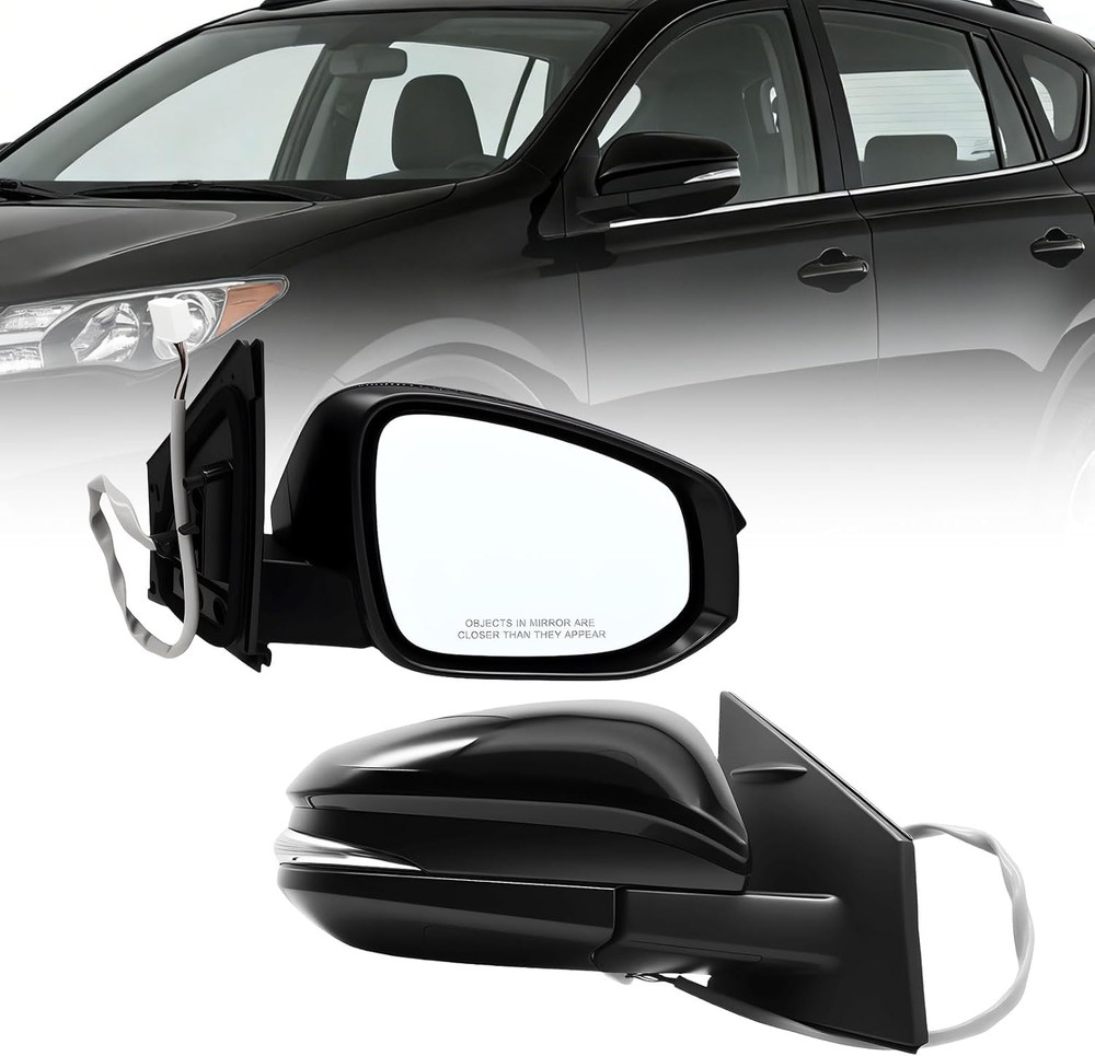 Right Passenger Side Mirror Assembly Compatible with Rav-Four 2013-2015 with Hea