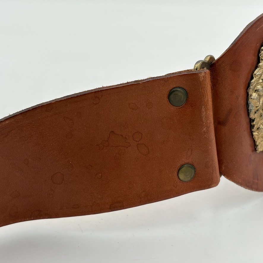 Vtg Argyll and Sutherland Highlanders British Army? Leather Belt