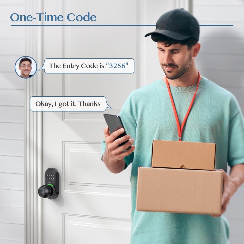 Keypad Smart Door Knob Lock, Keyless Entry Digital Lock with Handle, Electron...