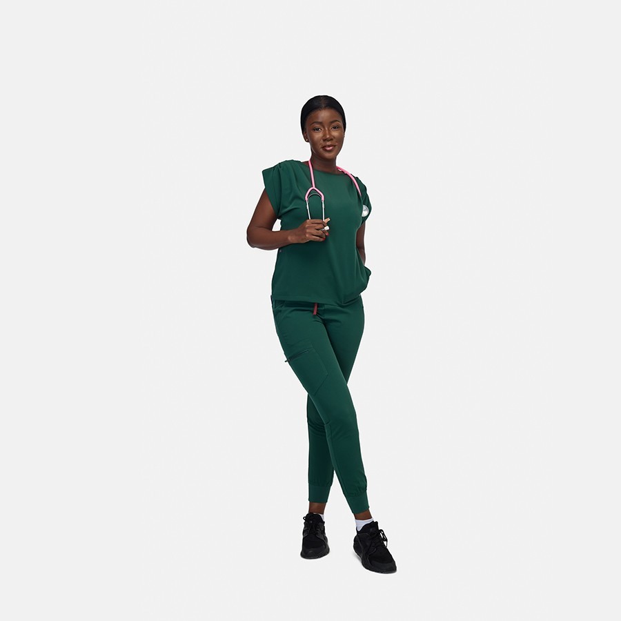 GraceD Scrubs - Stylish and Comfortable by DOMPS (HUNTER GREEN)