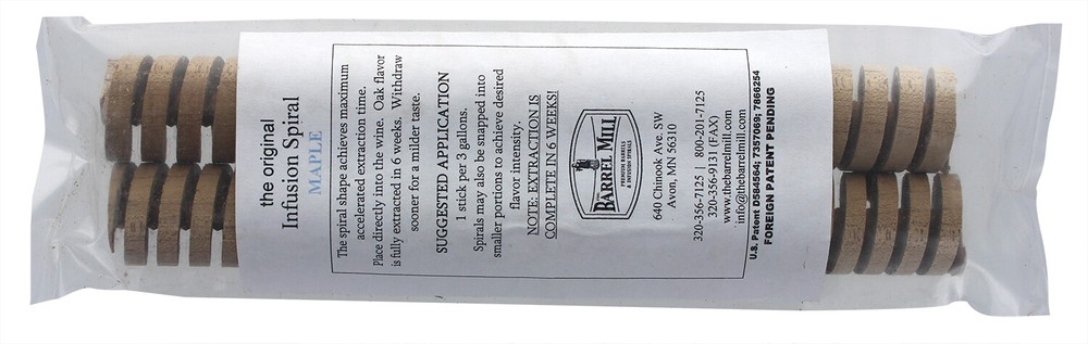 Infusion Oak Spiral - Sugar Maple Toast 8” - 2 Per Pack