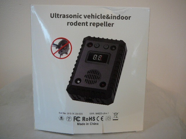 Ultrasonic Vehicle & Indoor Rodent Mouse Repeller Variable Frequency, LED flash