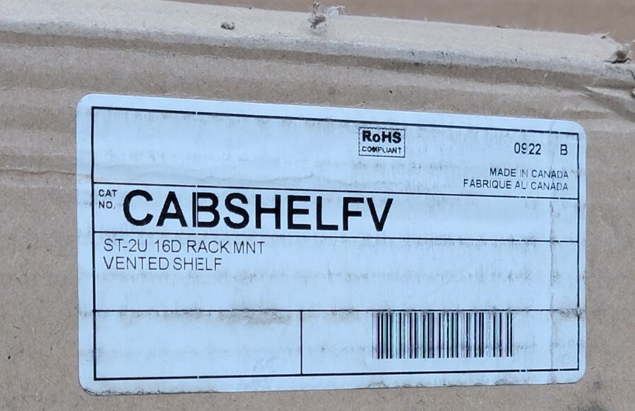 StarTech.com 2U 16in Universal Vented Rack Mount Cantilever Shelf - Fixed Server