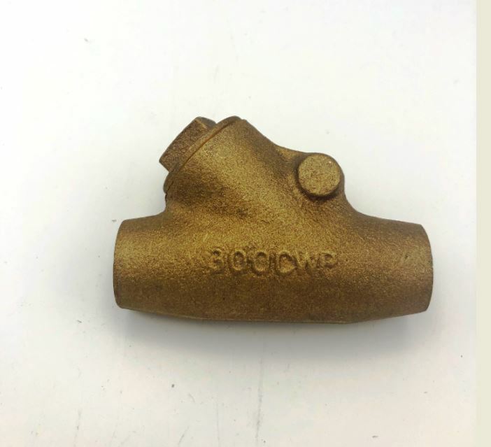 Check Valve, 1/2", Single, Y Swing, Bronze, Sweat x Sweat