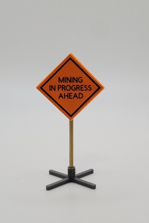 Custom 1/50 Scale Caution Signs Set of 4