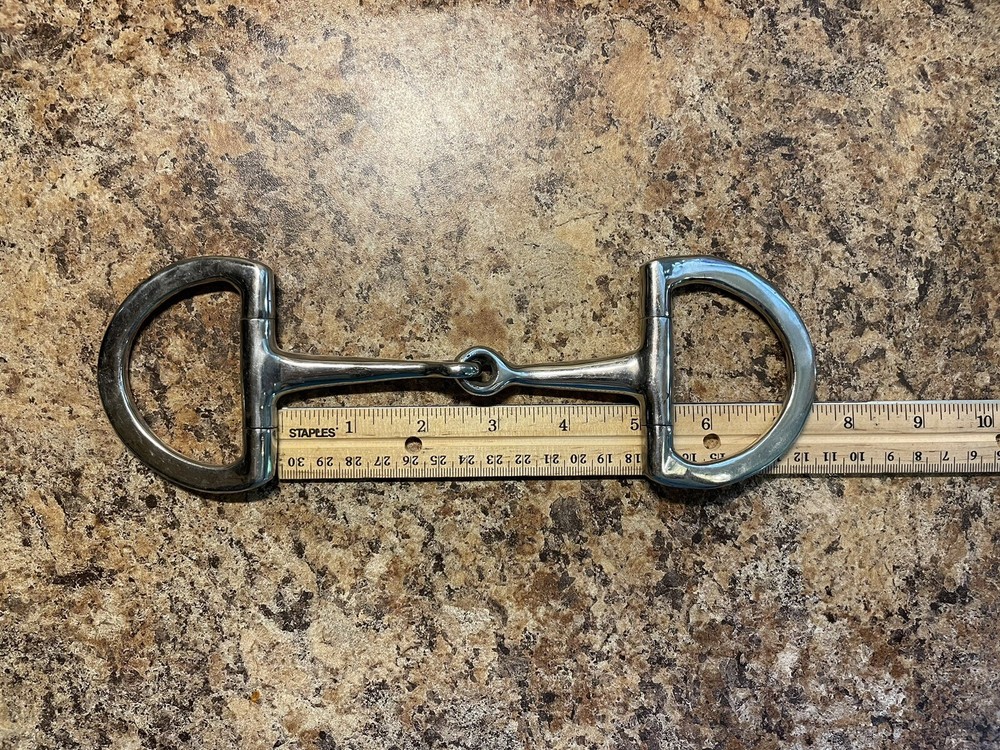 D-Ring Snaffle Stainless Horse Bit 5”  NOS