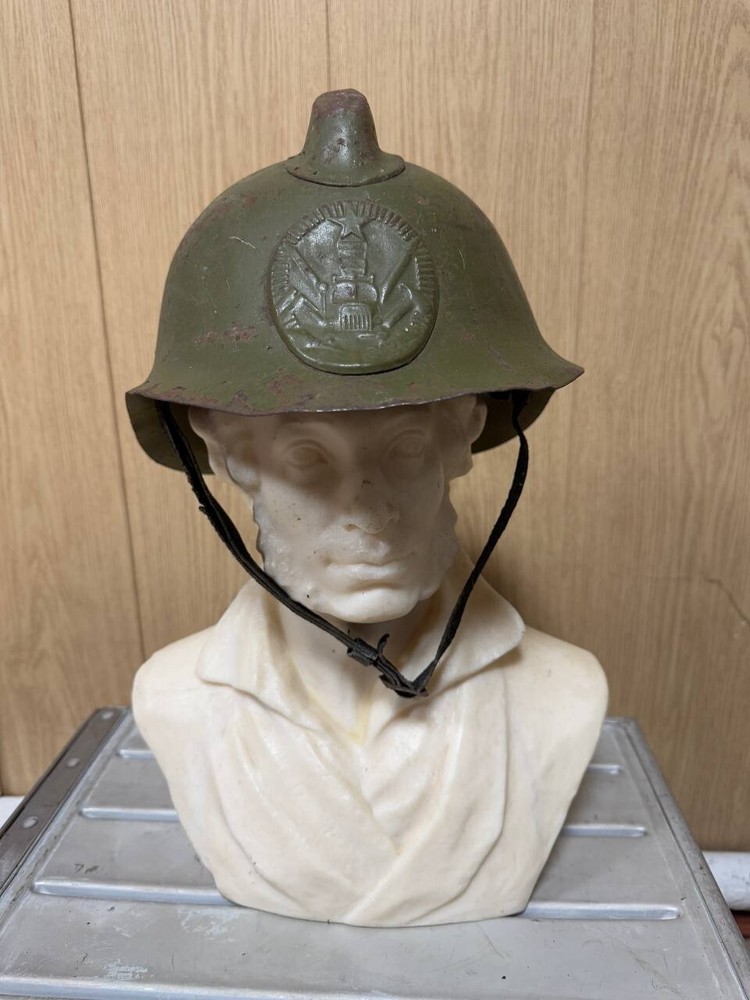 Antique iron fire helmet USSR, 40-50s