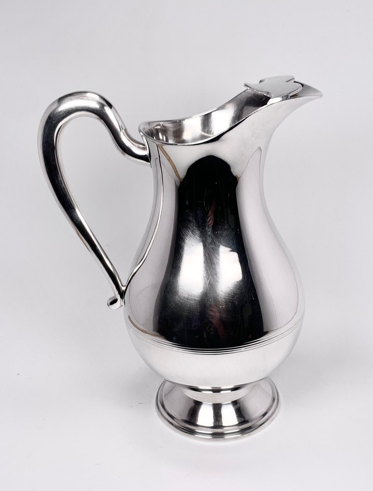 Footed Pitcher Silverplate Vintage marked WA India