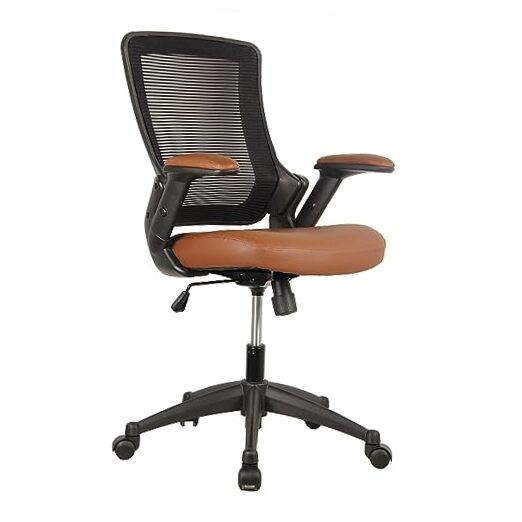 Ergonomic Office Chair with Mesh Back Rest, Height Adjustable with Flip Up