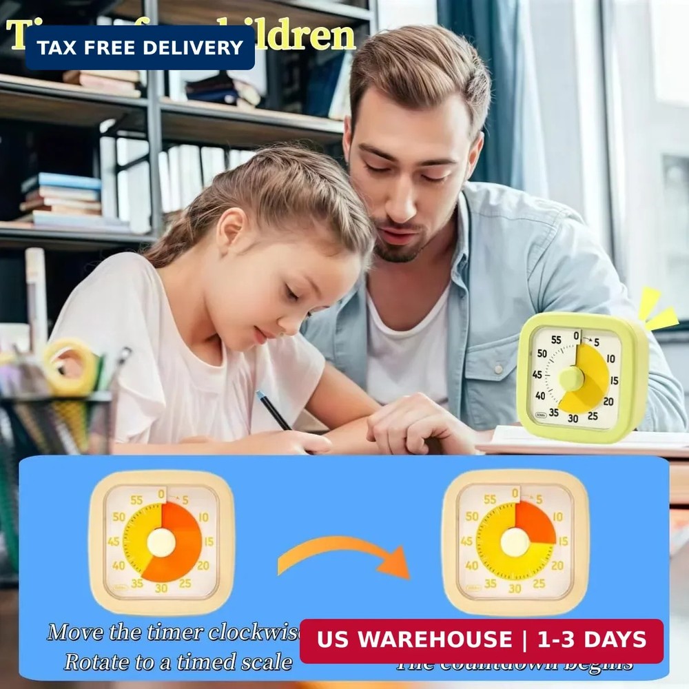 Visual Timer for Kids Timer Home - 60 Minute Kids Visual Timer for Classroom Hom