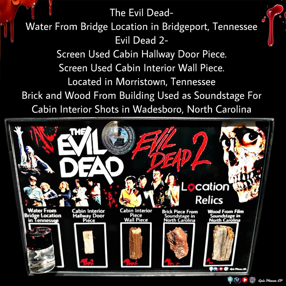 Evil Dead 1 & 2 Props Relics Memorabilia with COA (4x6 Frame)