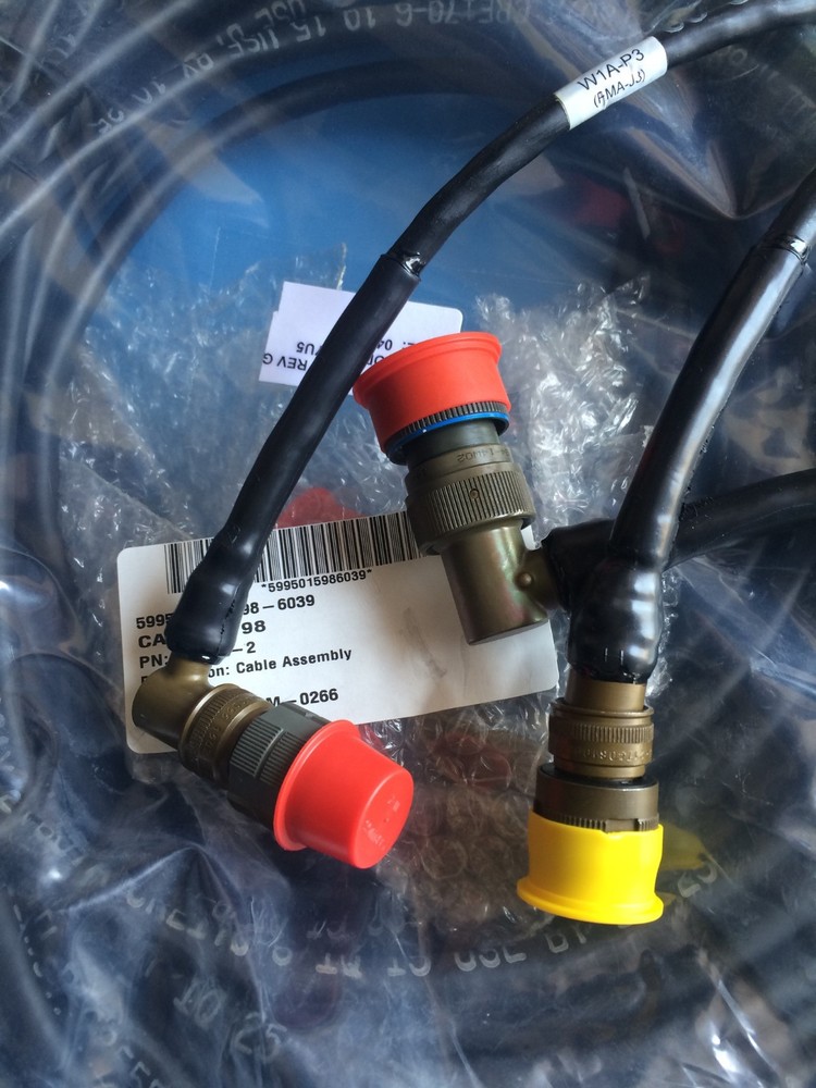 5995-01-598-6039 CABLE ASSY SATCOM DATA POWER 3 CONNECTORS 100FT 170382-2