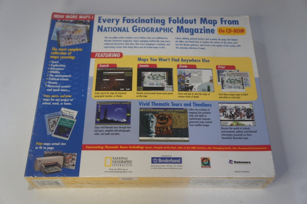 PC Big Box National Geographic Maps Updated Edition PC CD-ROM - NEW