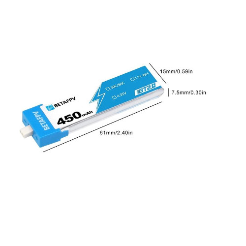 BT2.0 450mAh 1S 30C Battery (1PCS)