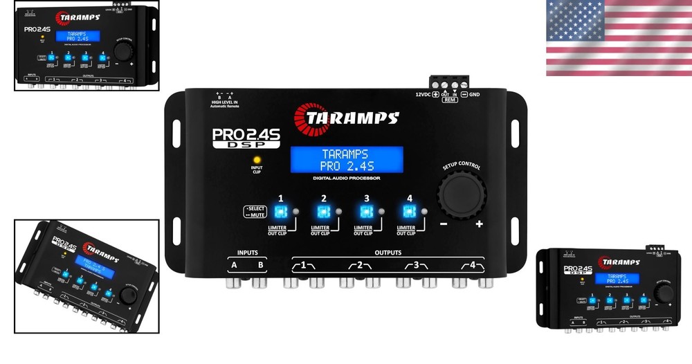 Compact 4-Channel DSP Crossover with 12 Preset EQ – Ultimate Sound Customization