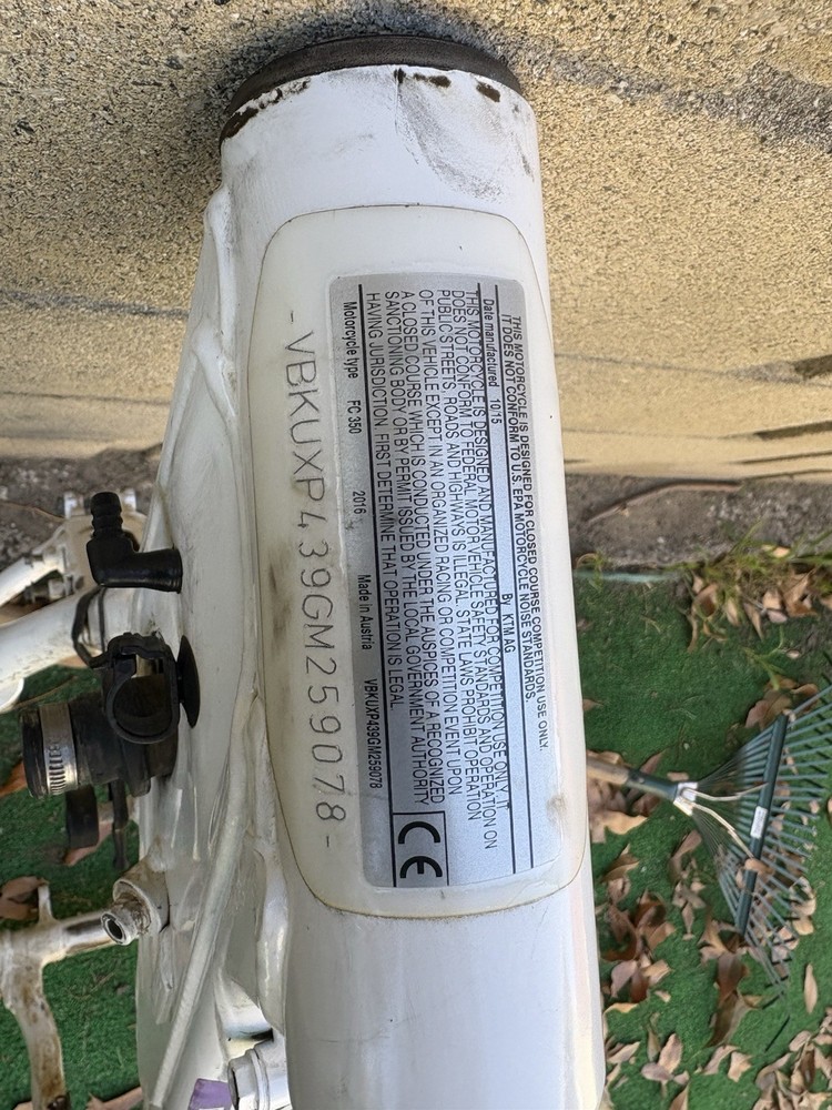 Frame Fc 350 2016 Model Number