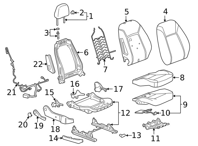Genuine GM Seat Support 13383814