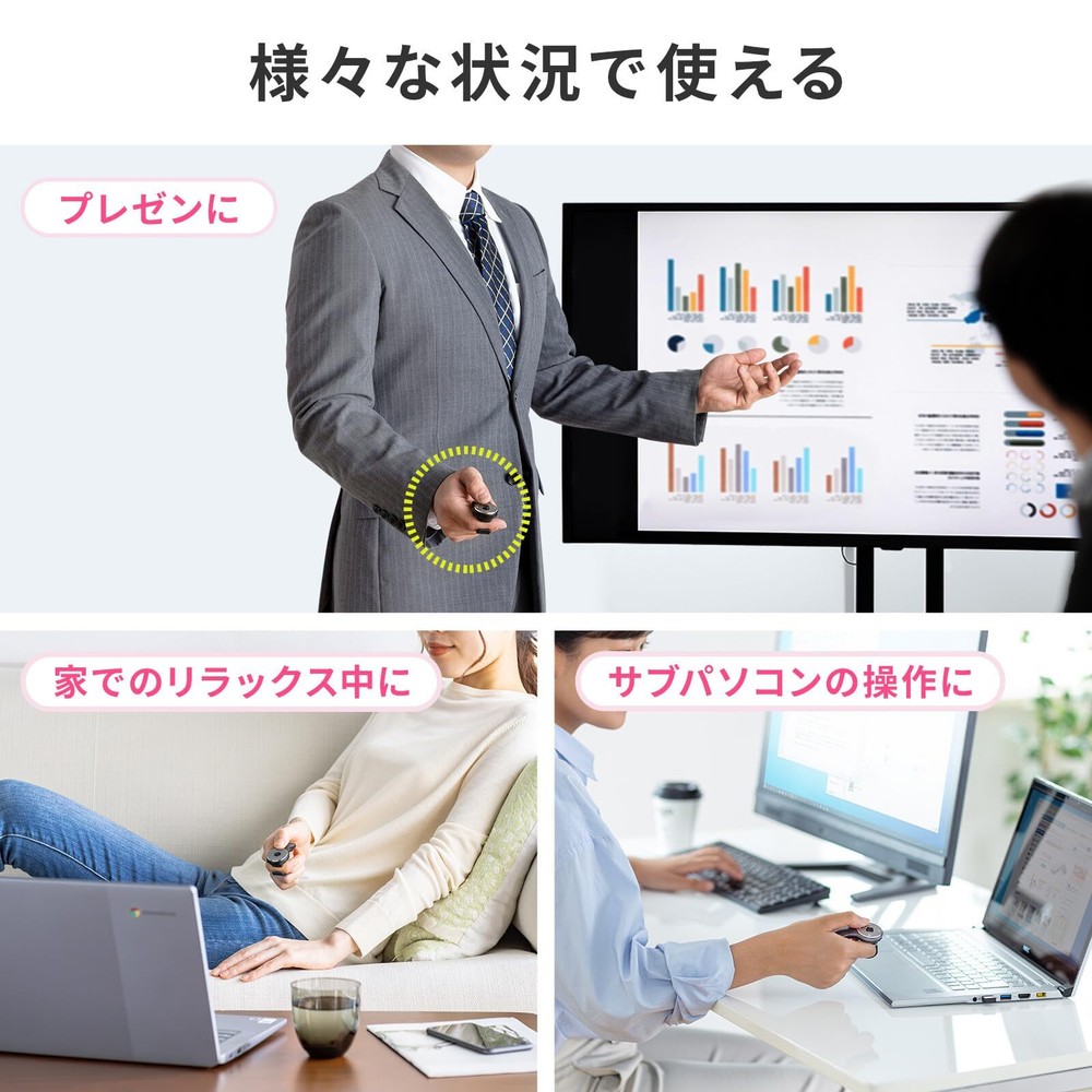 Sanwa Supply Wireless Ring Mouse 3 MA-WRING3BK