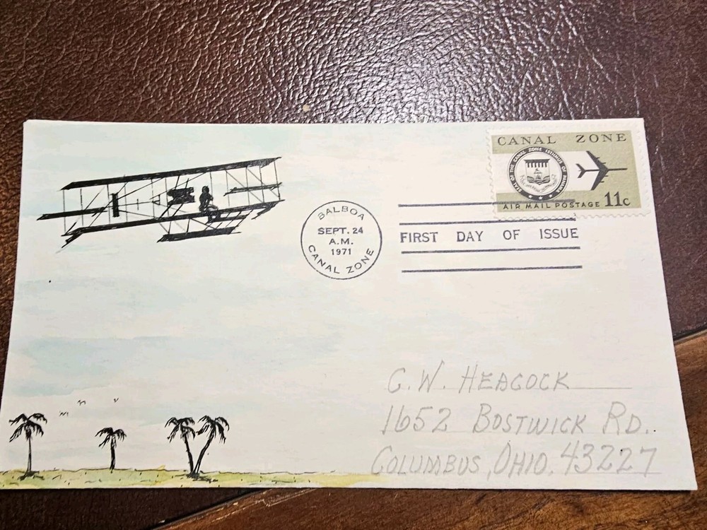 Fdc C49 CANAL ZONE 1971 H MAUL HAND PAINTED