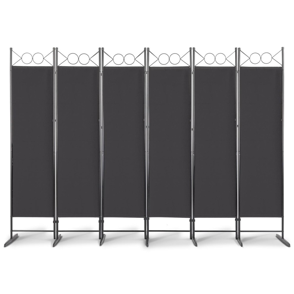 6 Panel Folding Privacy Divider 6 Ft Room Wall Divider Portable Partition Screen