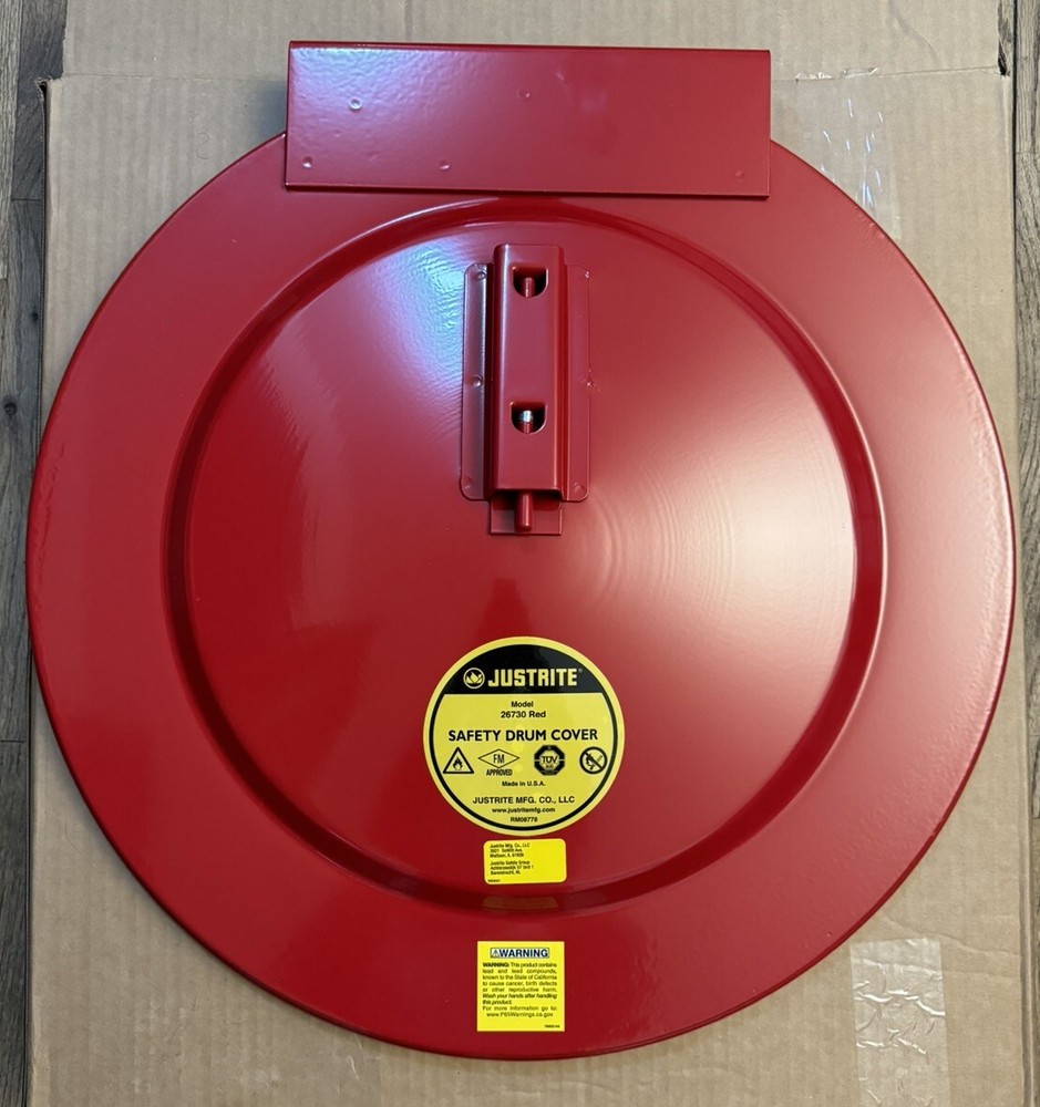 NEW JUSTRITE Safety Drum Cover 26730 Red Please Read Description