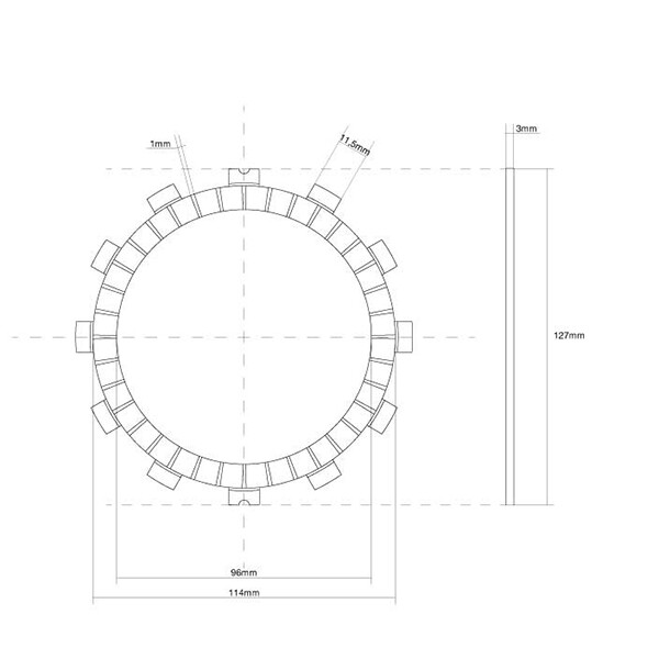 CLUTCH DISC CRANKED FCC
