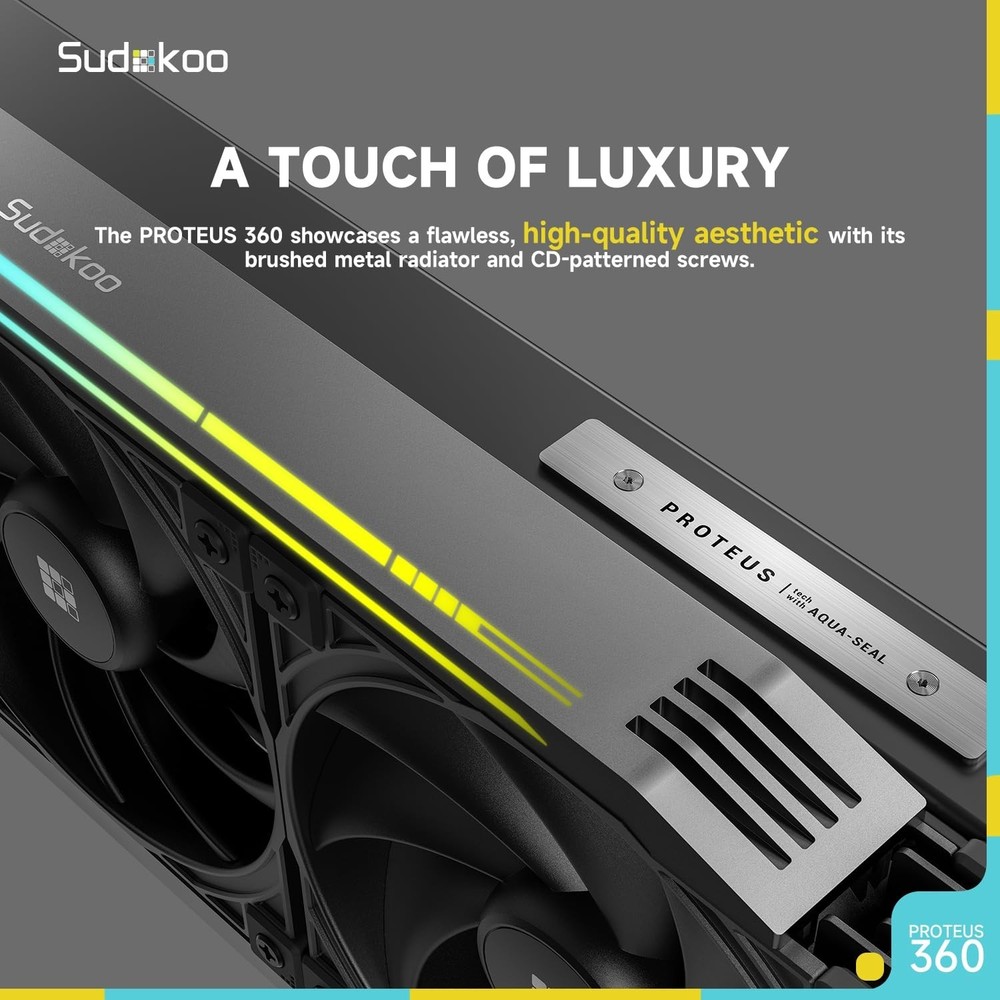 Sudokoo Proteus 360 AIO LCD Liquid CPU Cooler (OPEN BOX)