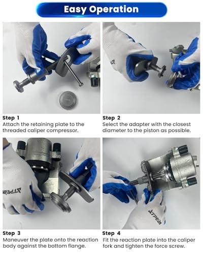 24PCS Brake Caliper Compression Tool, Heavy Duty Caliper Compressor Kit, blue