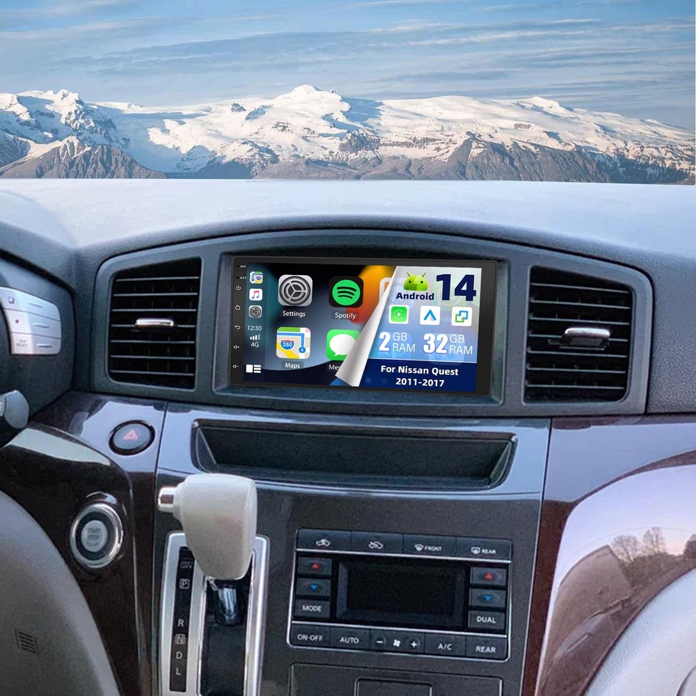 Android 14 Car Stereo 7" Touchscreen Carplay Android Auto GPS BT Backup Camera