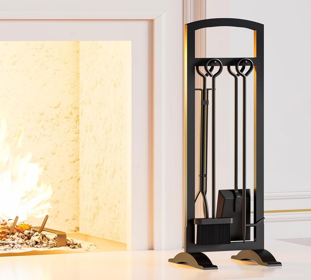 5-Piece Lightweight Fireplace Tool Set – Portable, Compact, and Stylish Fire ...