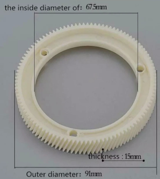 CNC Milling Machine Part Power Feed Import Plastic Gear For Ton-E Tool
