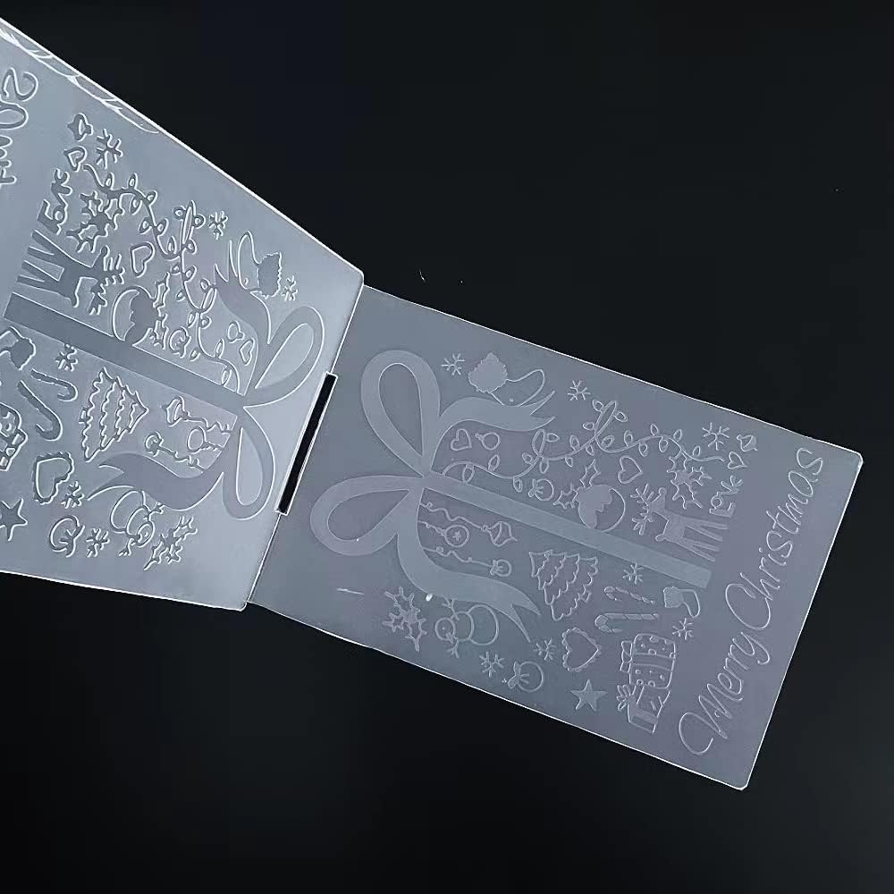 Merry Christmas Tree Background Plastic Embossing Folders for Card Making Scrapb