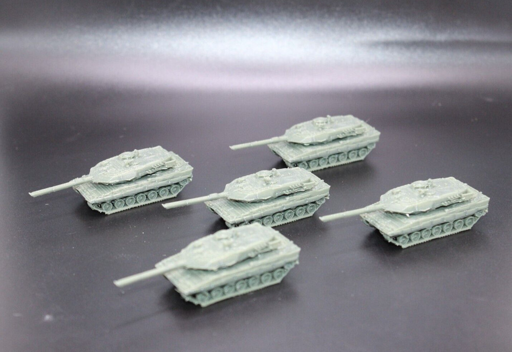 3D Printed German Leopard II 1/160 x 5 N Scale