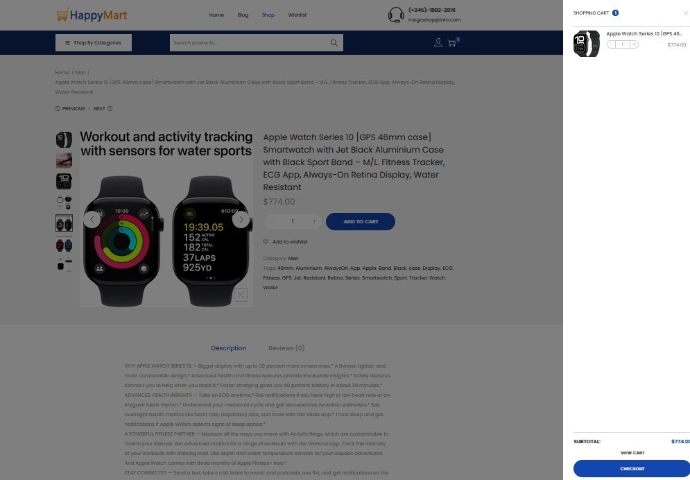 Smart Watch Store, Drop Shipping / Affiliate / eCommerce Website
