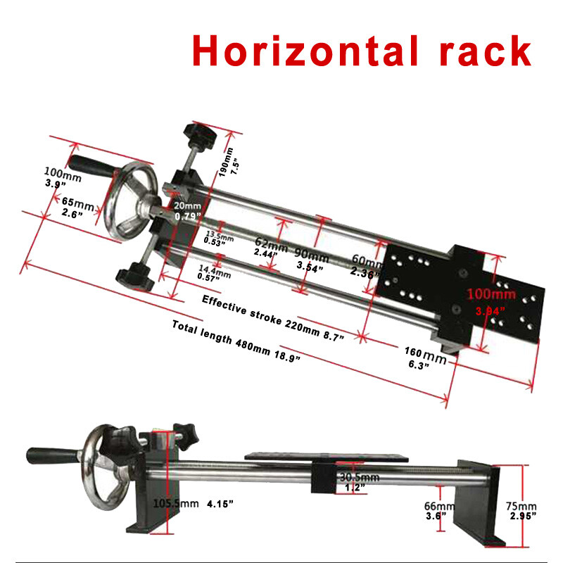 New Horizontal Test Stand Push-Pull Vertical Force Meter Spiral Rack Force Gauge