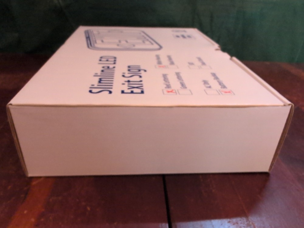 TCP Compact Exit Sign Red LED Emergency Exit Light Double Sided 22743 NOS