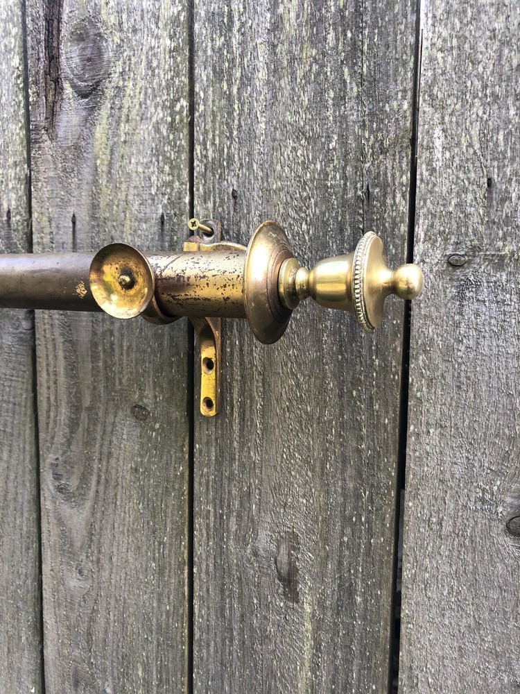 victorian brass curtain pole
