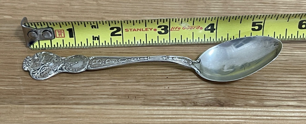 Antique Sterling Silver BPOE Icons Spoon