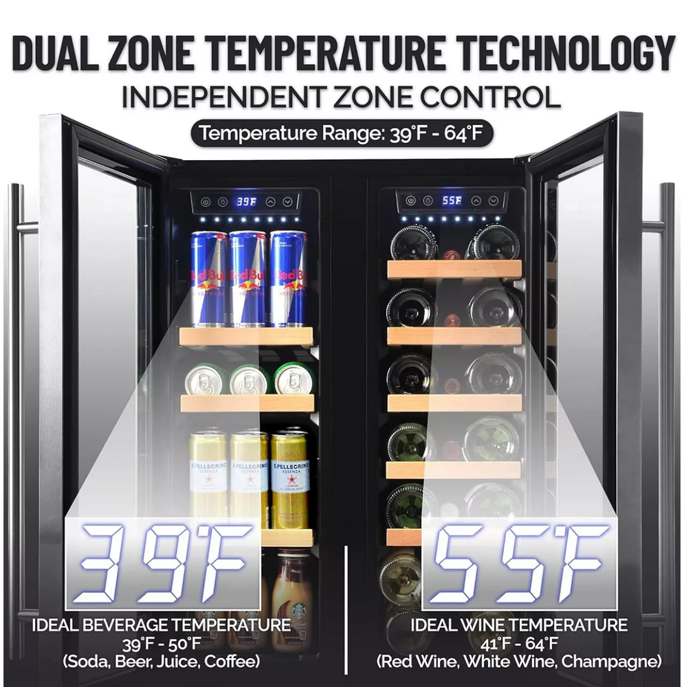 CavaPro Dual Zone Wine Cooler Refrigerator