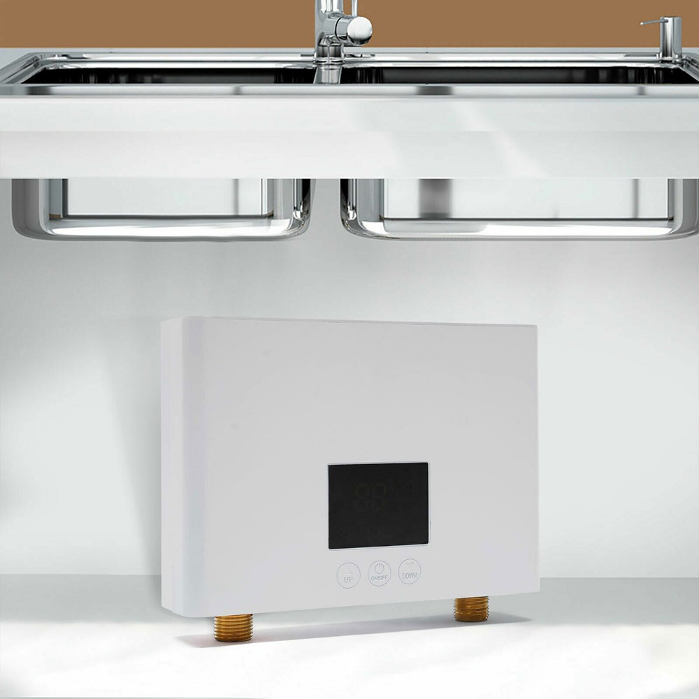 Electric Tankless Hot Water Heater 3000W Kitchen Shower Instant Boiler Bathroom!