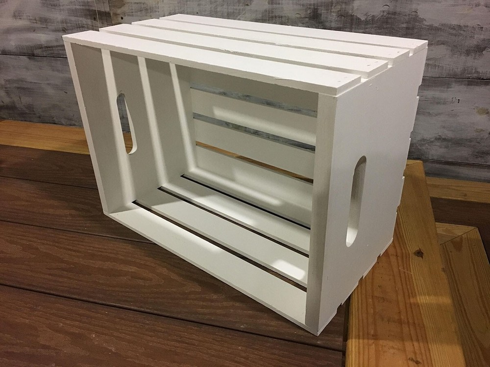 White Decorative Wooden Crate