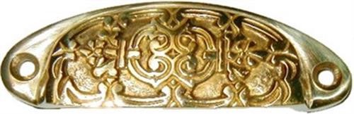 (5 Pack) 2-5/8 inch Victorian Style Bin Pull Cast Brass Front Mount