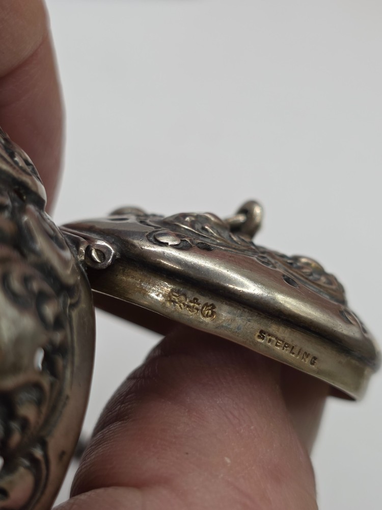 antique Victorian Sterling silver Gorham T Ball infuser