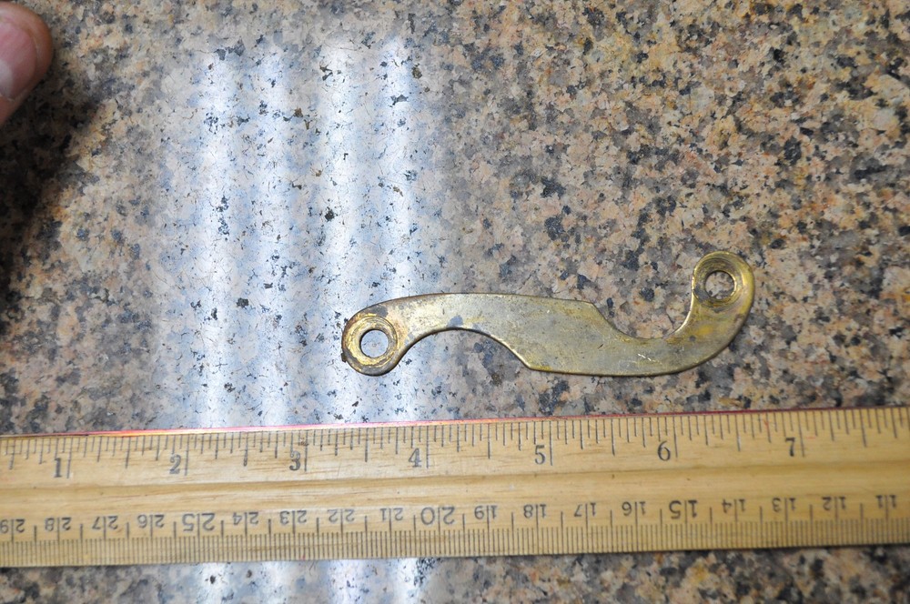 Brass side plate for a unknown black powder muzzleloader flint Musket