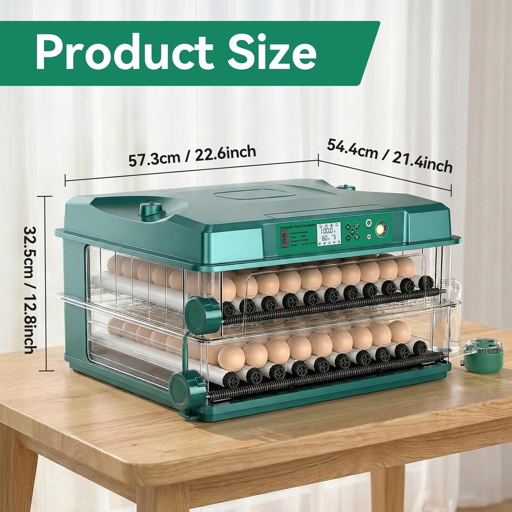 Incubators for Hatching 196 Eggs with Automatic Egg Turning,Temperature & Humidi