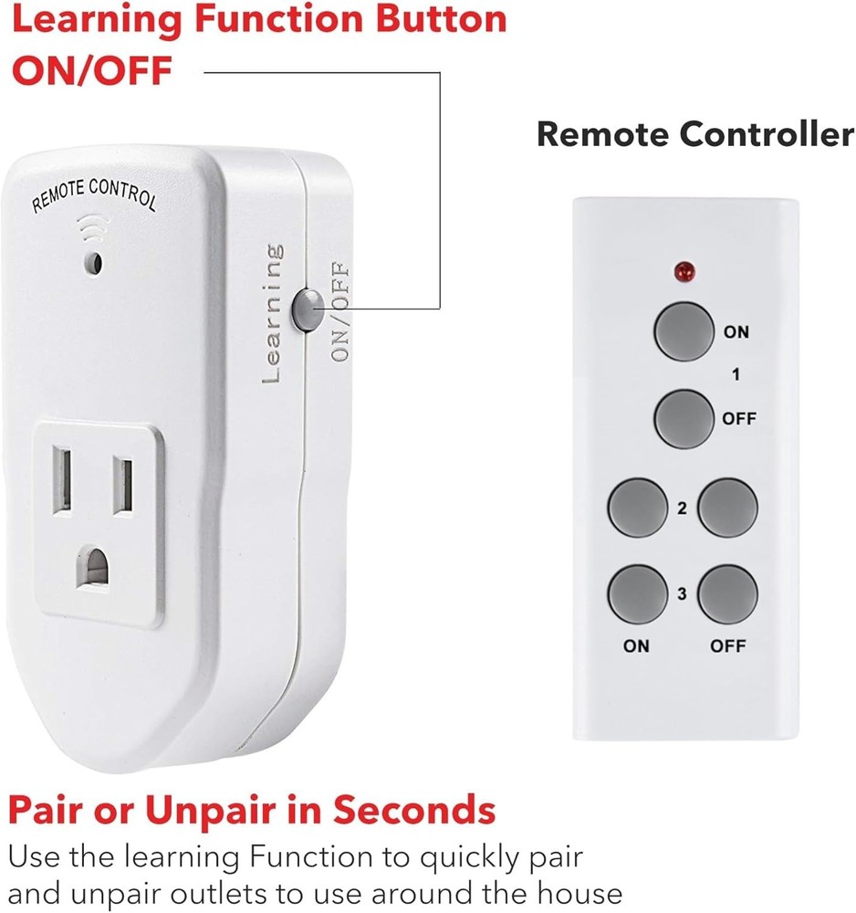 Long Range 100ft Wireless Remote Outlet with Certification